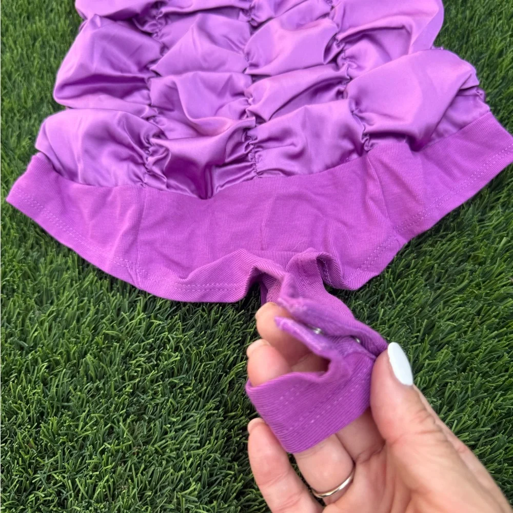 Purple Ruching Body Suit - Picture 2 of 5
